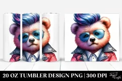 Cute Baby Bear Posing with Cool Haircut, High-Res 20 Oz Product Image 1