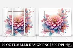 Abstract Pastel Zinnia made of , Transparent 20 Oz Tumbler Product Image 1