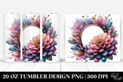 Abstract Pastel Zinnia made of , Transparent 20 Oz Tumbler Product Image 1