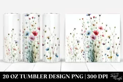 Centered Wild Flowers Tall | 20 Oz Tumbler Product Image 1