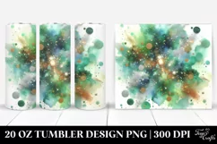 Colorful Greenish Glittery Background | 20 Oz Tumbler Product Image 1