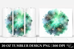 Colorful Greenish Gliterry Background | 20 Oz Tumbler Product Image 1