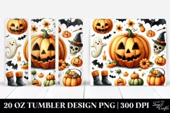 Simple Funny Pumpkin Halloween Clipart 20 Oz Tumbler Product Image 1