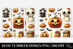 Simple Funny Pumpkin Halloween Clipart 20 Oz Tumbler Product Image 1