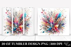 Colorful Splash Silver Foil | 20 Oz Tumbler Product Image 1