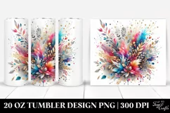 Colorful Splash Silver Foil | 20 Oz Tumbler Product Image 1