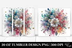 Colorful Splash Silver Foil | 20 Oz Tumbler Product Image 1