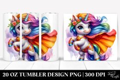 Baby Unicorn Posing as a Hero. 20 Oz Tumbler Design Product Image 1