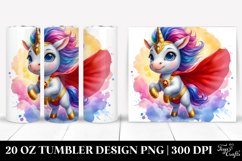 Baby Unicorn Posing as a Hero. 20 Oz Tumbler Design Product Image 1