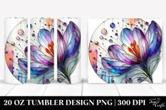 Abstract Stained Crocus Tumbler | 20 Oz Product Image 1
