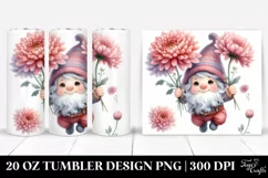 Colorful Chrysanthemum Floating Gnome | 20 Oz Tumbler Product Image 1