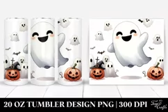 Simple Funny Ghost Halloween Clipart 20 Oz Tumbler Product Image 1