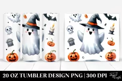 Simple Funny Ghost Halloween Clipart 20 Oz Tumbler Product Image 1