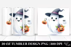 Simple Funny Ghost Halloween Clipart 20 Oz Tumbler Product Image 1