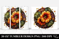 Shiny Nasturtium Stained Tumbler | 20 Oz Product Image 1