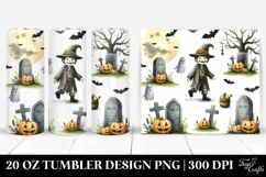 Simple Funny Graveyard Halloween Clipart 20 Oz Tumbler Product Image 1