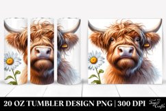 Highland Cow Portrait Big Eyes | 20 Oz Tumbler Product Image 1