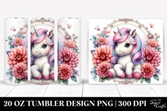 Cute Unicorn Dahlia Tumbler Product Image 1