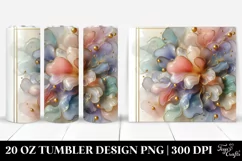 Abstract Pastel Cosmos Clipart 20 Oz Tumbler Product Image 1