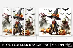 Simple Funny Zombie Halloween Clipart 20 Oz Tumbler Product Image 1