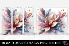 Abstract Pastel Magnolia made of , Transparent 20 Oz Tumbler Product Image 1