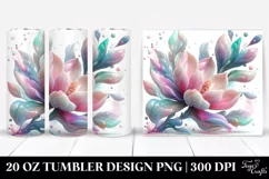 Abstract Pastel Magnolia made of , Transparent 20 Oz Tumbler Product Image 1