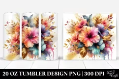 Vibrant Bouquet Gold Foil Tumbler Product Image 1