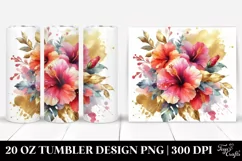 Vibrant Bouquet Gold Foil Tumbler Product Image 1
