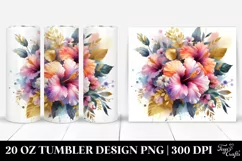 Vibrant Bouquet Gold Foil Tumbler Product Image 1