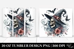 Washed Retro Witch Clipart, High-Res 20 Oz Tumbler Product Image 1
