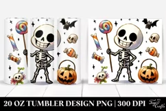 Simple Funny Skeleton Halloween Clipart 20 Oz Tumbler Product Image 1