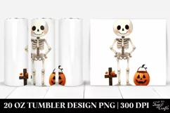 Simple Funny Skeleton Halloween Clipart 20 Oz Tumbler Product Image 1