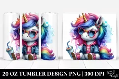 Colorful Baby Unicorn Clipart Product Image 1