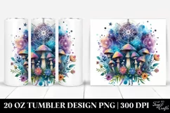 Vibrant Magical Celestial Mushroom 20 Oz Tumbler Product Image 1