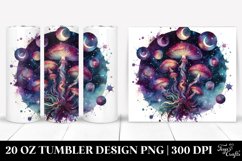 Vibrant Magical Celestial Mushroom 20 Oz Tumbler Product Image 1