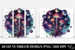 Vibrant Magical Celestial Mushroom 20 Oz Tumbler Product Image 1