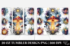 Vibrant Magical Celestial Mushroom 20 Oz Tumbler Product Image 1