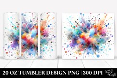 Colorful Watercolor Particles and Splash | 20 oz Tumbler Product Image 1