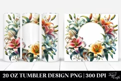 Watercolor Lily Frame, 20 Oz Tumbler Product Image 1