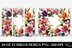 Lily Glossy Petals Horizontal Frame 20 Oz Tumbler Product Image 1