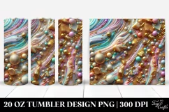 Colorful Gliterry Background With Golden Foil | 20 Oz Product Image 1