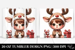 Watercolor Brittany Winter 20 Oz Tumbler Product Image 1