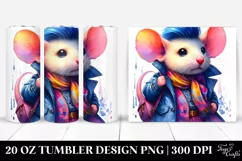 Cute Baby Mouse Posing with Cool Haircut, High-Res 20 Oz Product Image 1