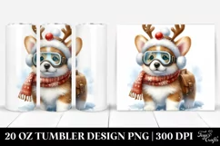 Watercolor Cow with Party Hat, High-Res 20 Oz Tumbler Product Image 1