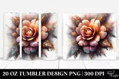Shiny Camellia with Dust Particles. 20 Oz Tumbler Design Product Image 1