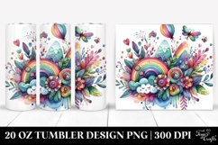 Vibrant Washed Whimsical Clipart, High-Res 20 Oz Tumbler Product Image 1