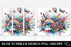 Vibrant Washed Whimsical Clipart, High-Res 20 Oz Tumbler Product Image 1