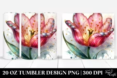 Shiny Detailed Tulip Tumbler | 20 Oz Product Image 1