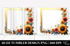 Vibrant Small Sunflower Horizontal Frame | 20 oz Tumbler Product Image 1