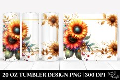 Vibrant Small Sunflower Horizontal Frame | 20 oz Tumbler Product Image 1